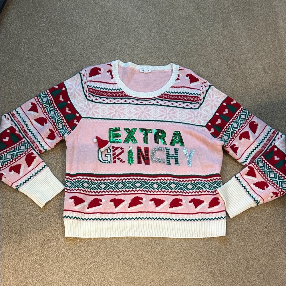 New extra grinchy ugly holiday sweater